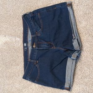 Old Navy cuffed dark denim shorts size 8